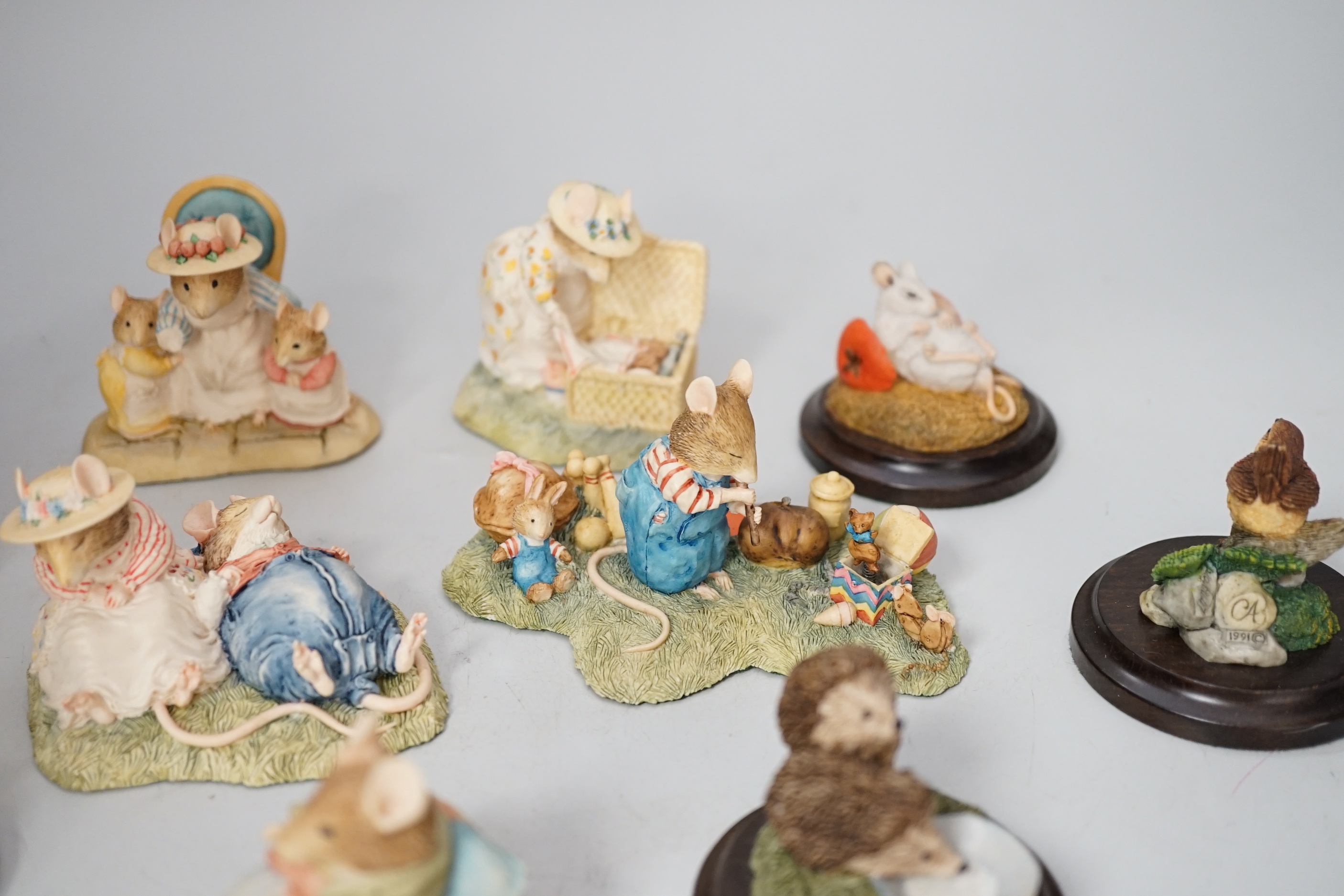 A collection of Border Fine Arts “Brambly Hedge” figurines